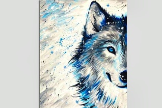 Virtual Paint Nite: Winter Wolf in Snow (Ages 13+)